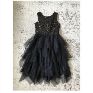 New HM Black Sequin Tulle Special Occasion Holiday